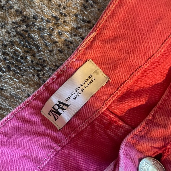 Zara Jeans Zara Pink Wide Leg Jeans Poshmark